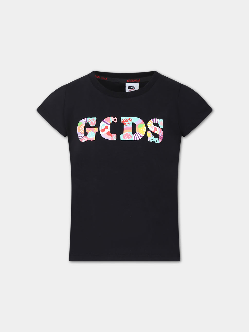 Black t-shirt for girl with logo