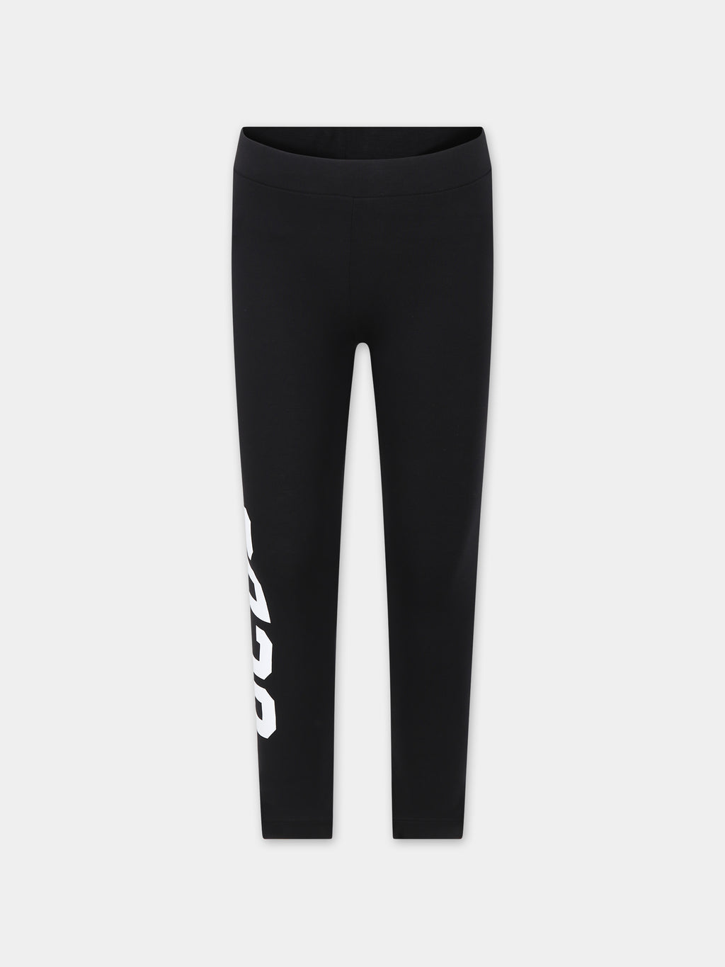 Black leggings for girl with logo