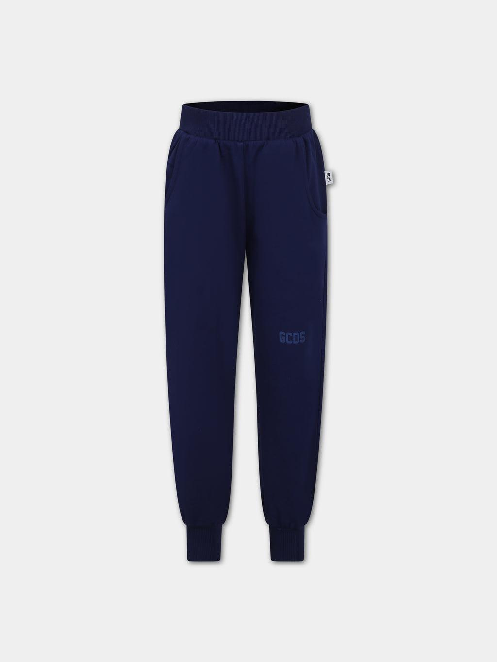 Blue trousers for boy with logo