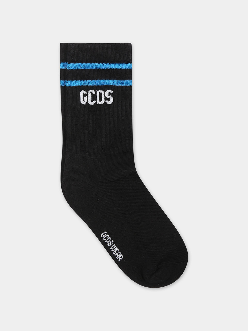 Black socks for kids with logo