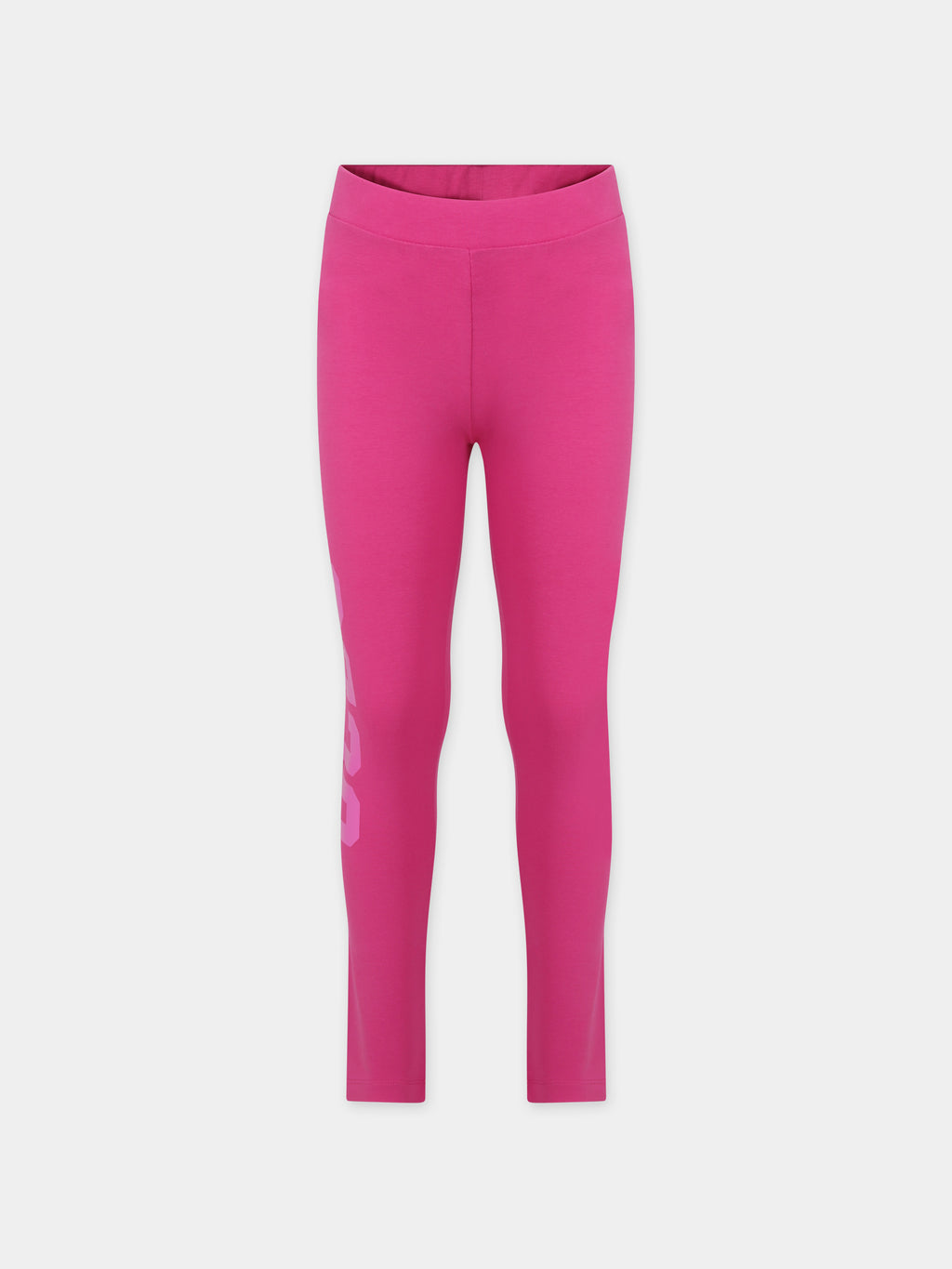 Leggings fucsia per bambina con logo