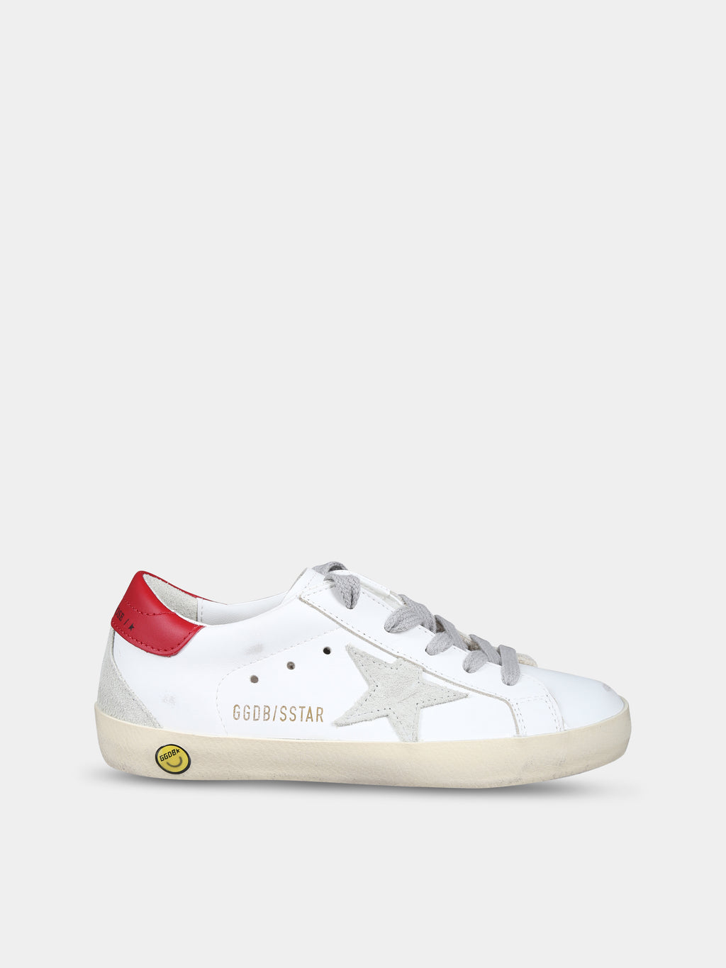 White Super Star sneakers for kids with star