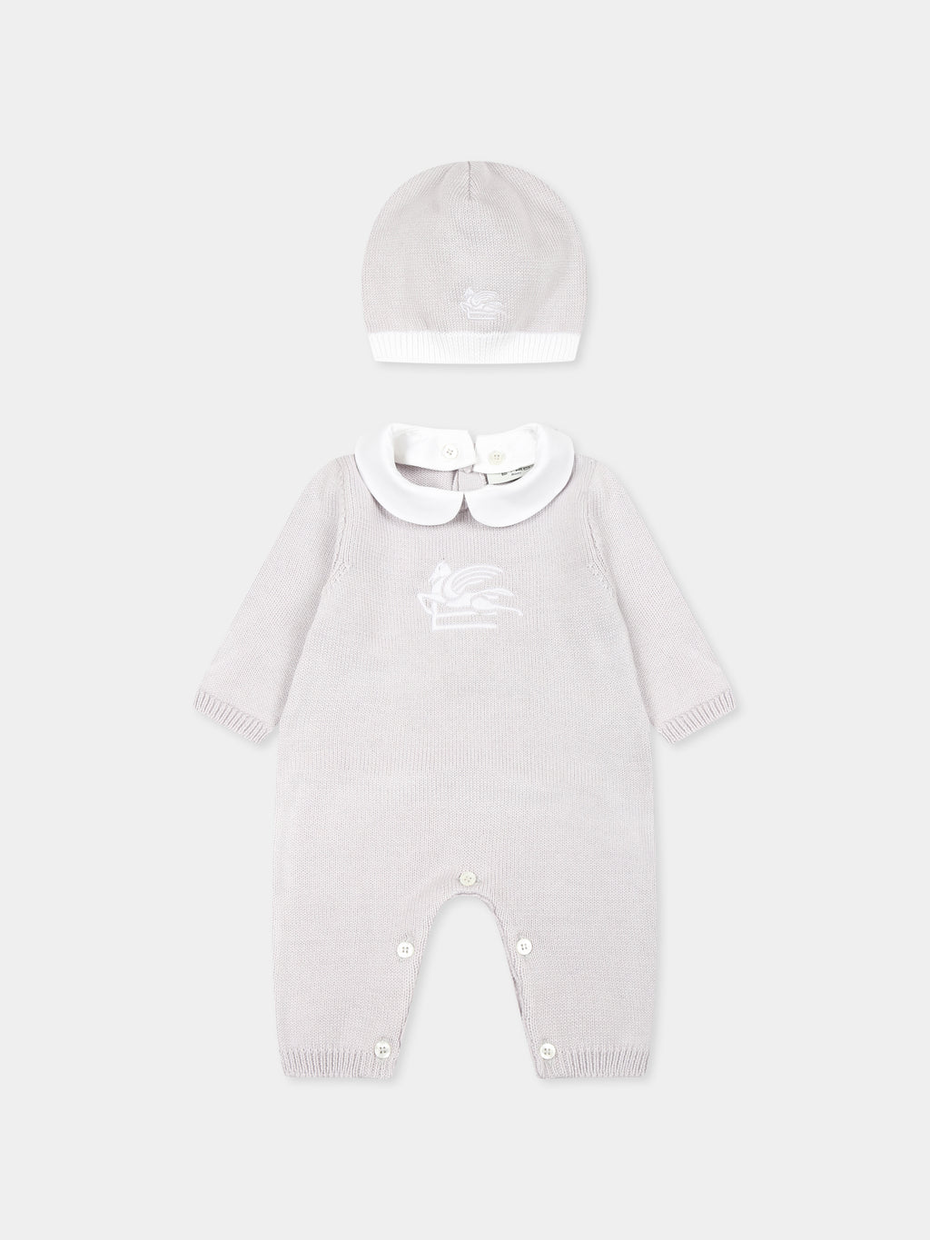 Ensemble combinaison gris pour bébé enfants avec Pegaso