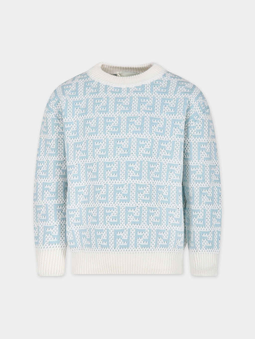 Light blue sweater for kids with double F