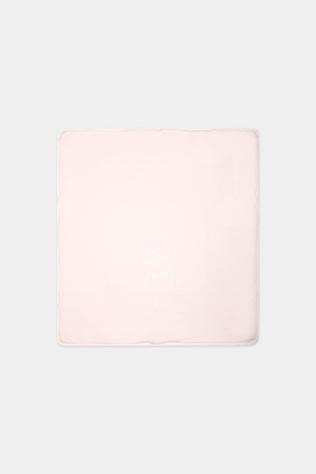 Pink blanket for baby girl with Fendi emblem