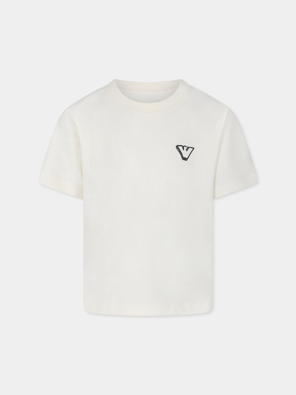 Ivory t-shirt for boy with logo