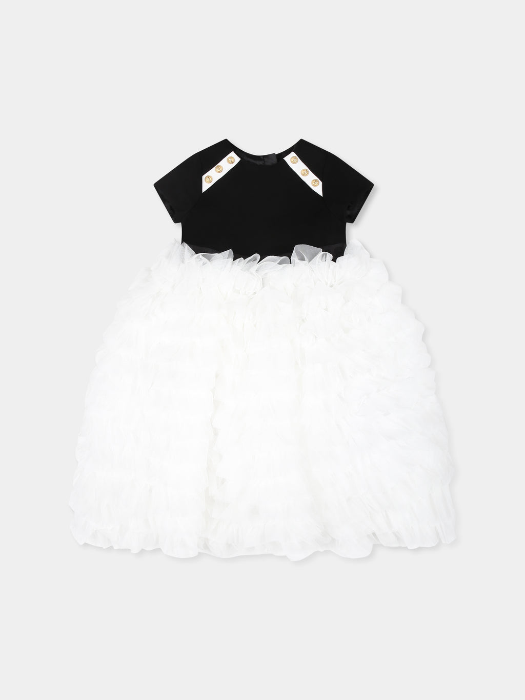 White dress for baby girl with logo