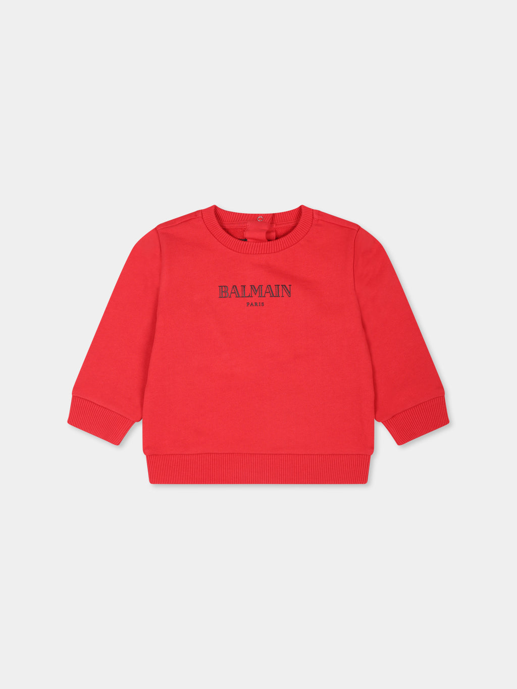 Red sweatshirt for babykids with logo