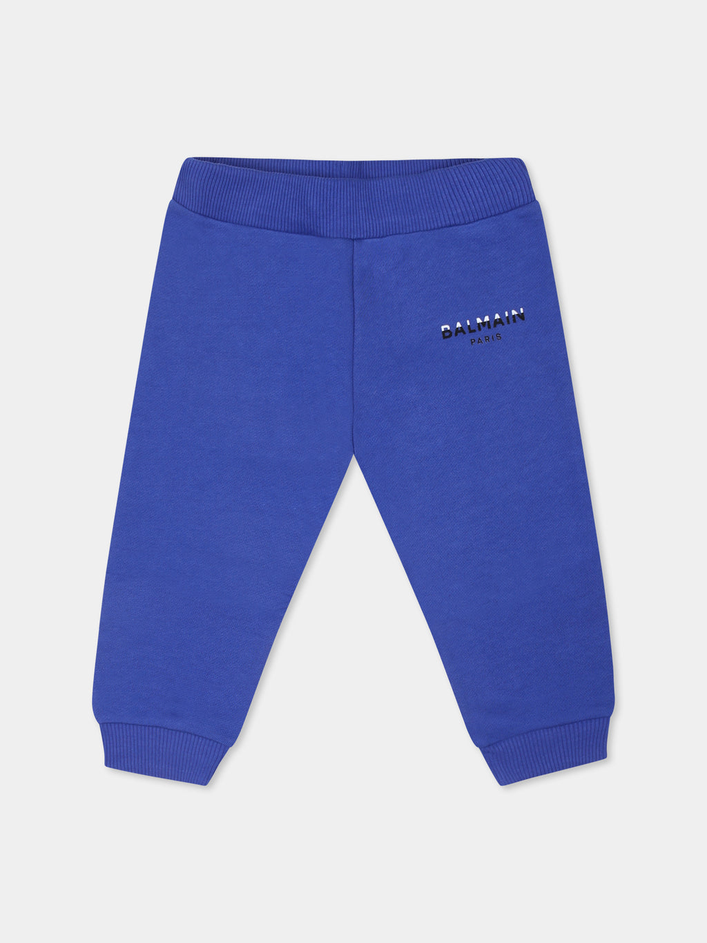 Pantaloni azzurri per neonati con logo