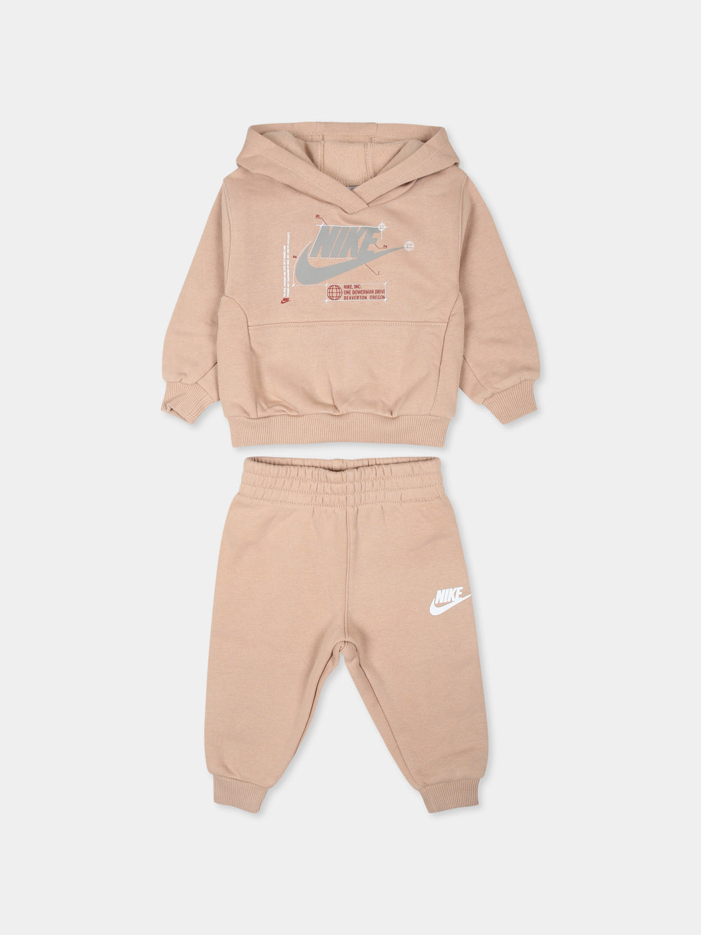 Ensemble beige pour bébé enfants avec logo