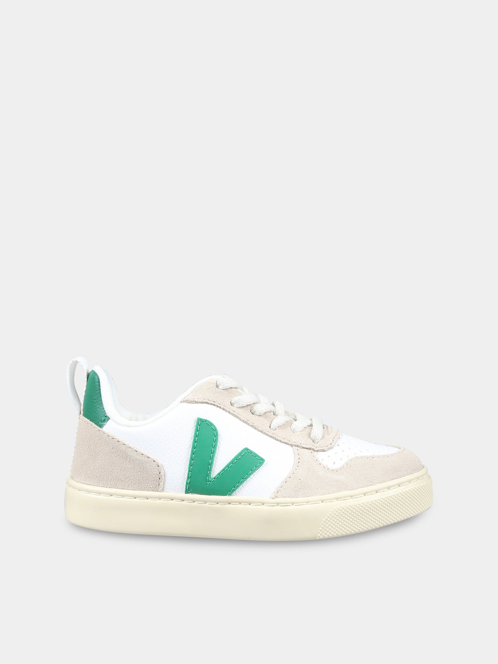 Ivory sneakers for kids with logo