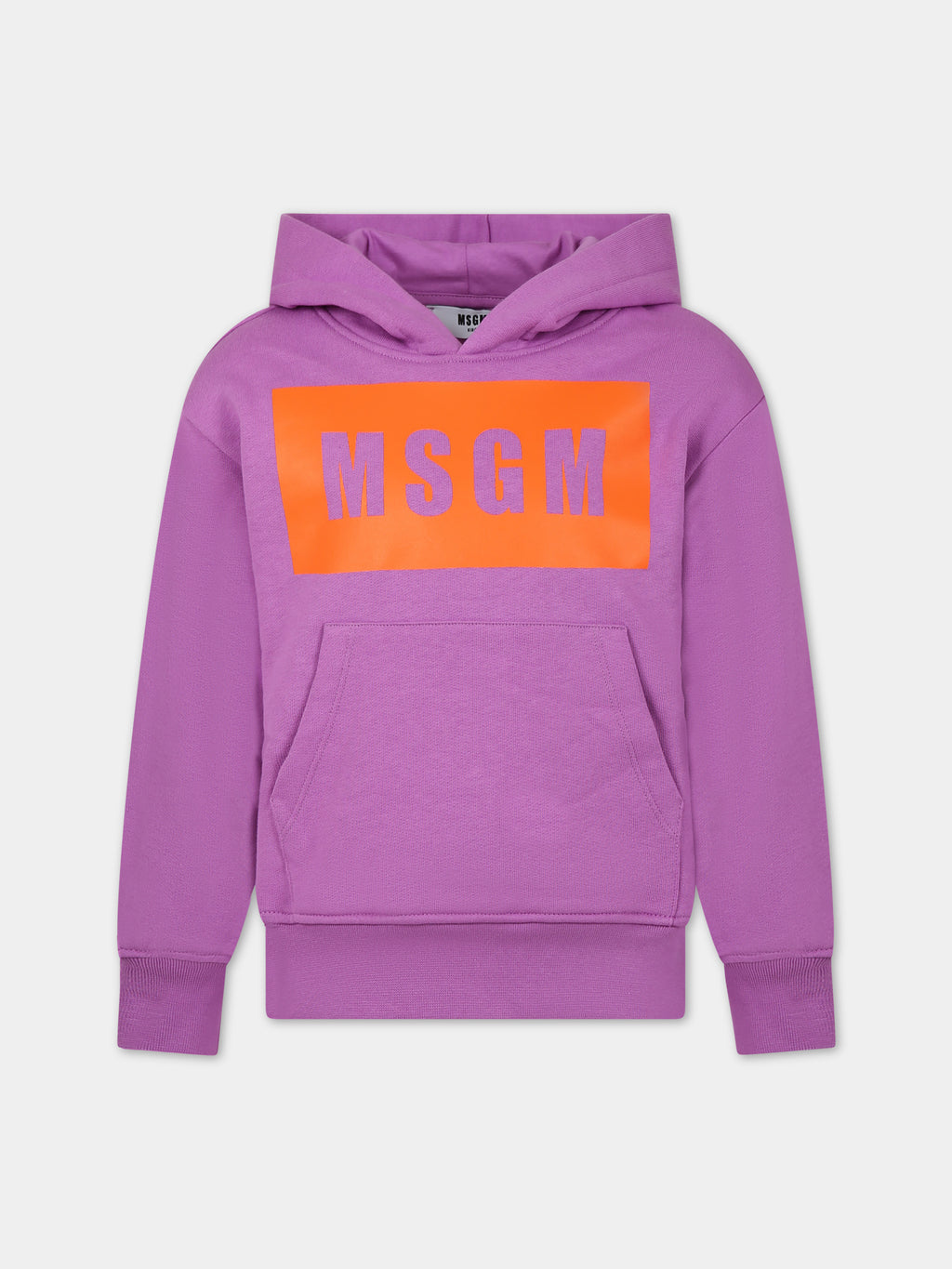 Lilac sweatshirt for girl with logo