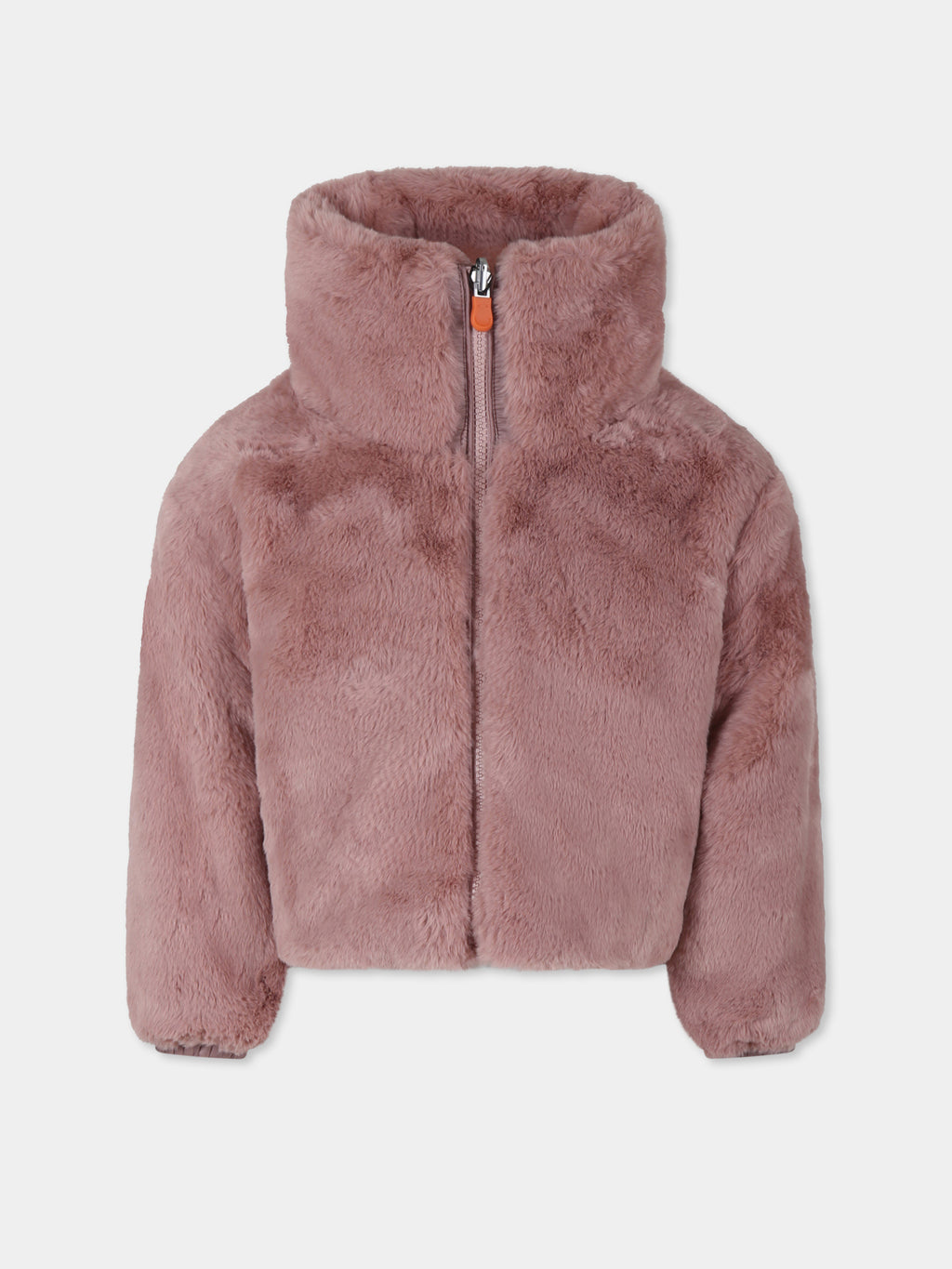 Pink reversible faux fur for girl