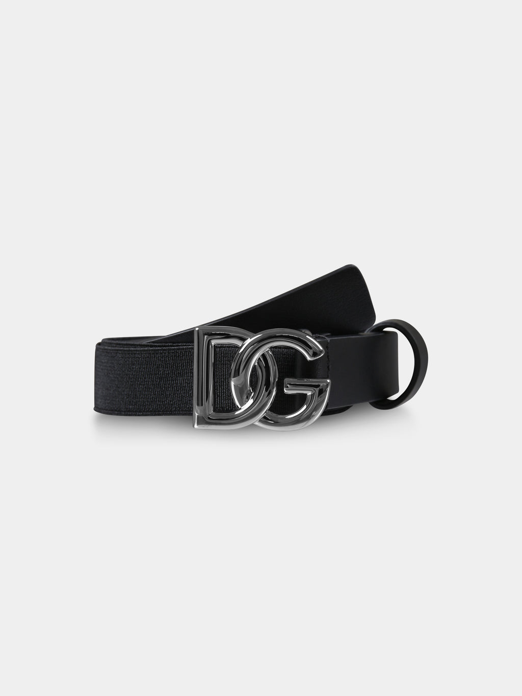 Cintura nera per bambino con logo