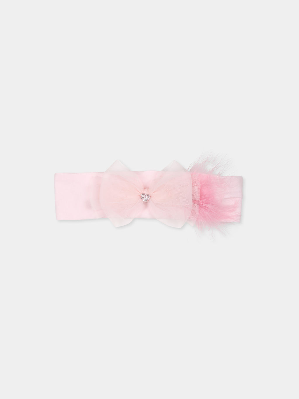 Pink band for baby girl with bow