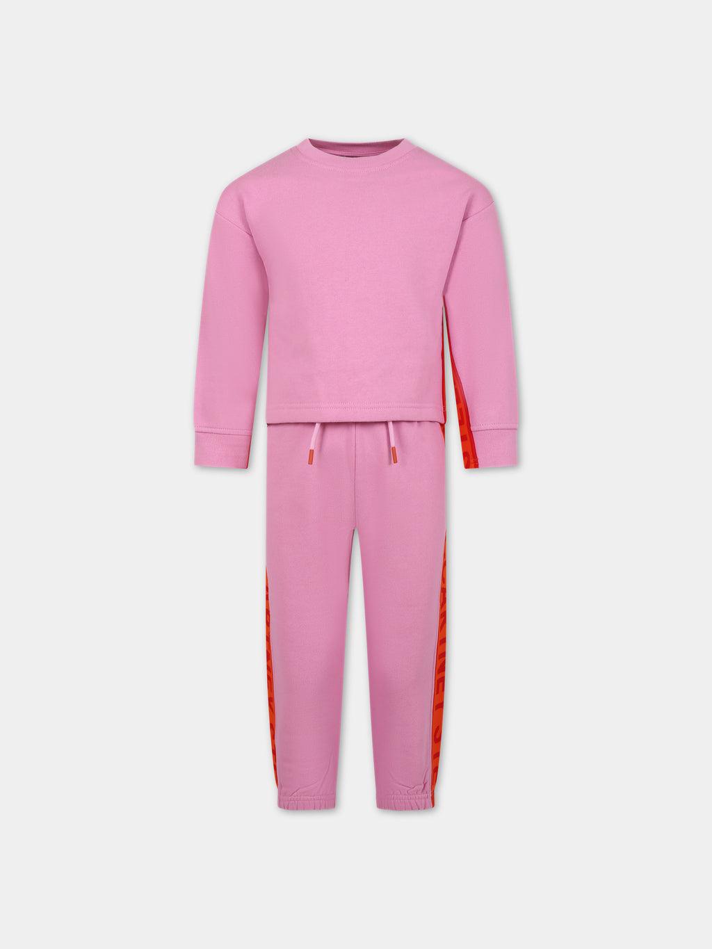 Tenue rose pour fille avec logo