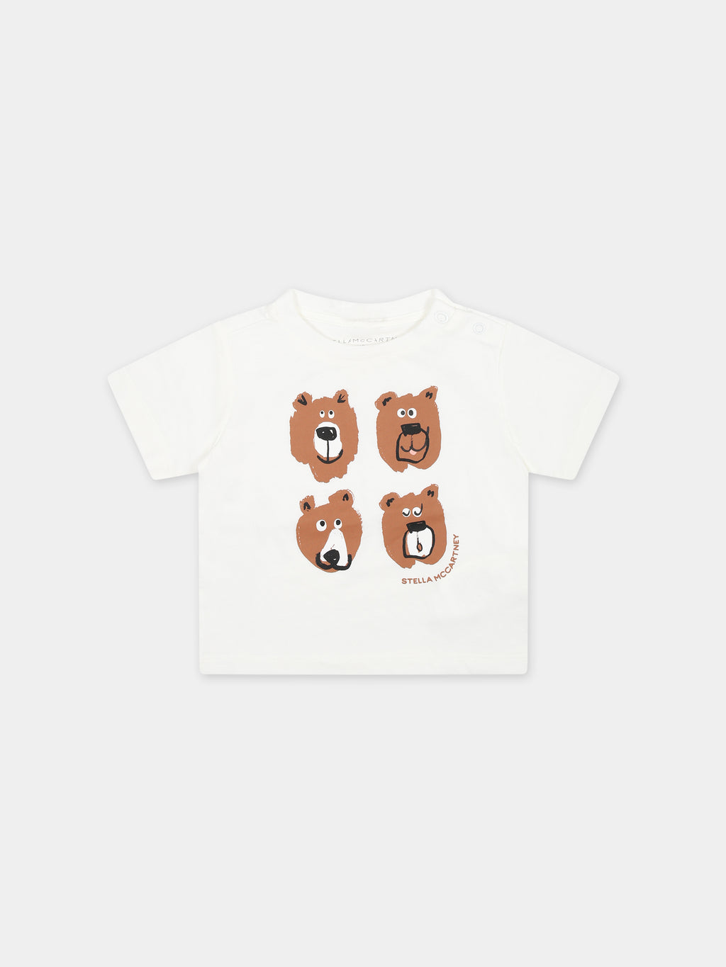 T-shirt ivoire pour bébé fille avec ours