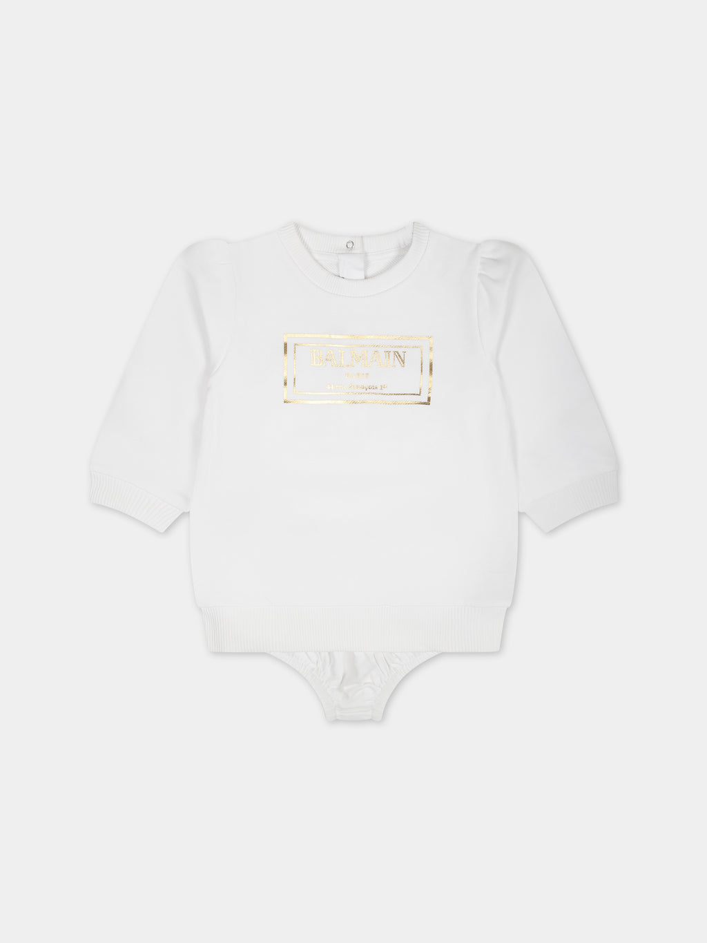 Robe blanche pour bébé fille avec logo