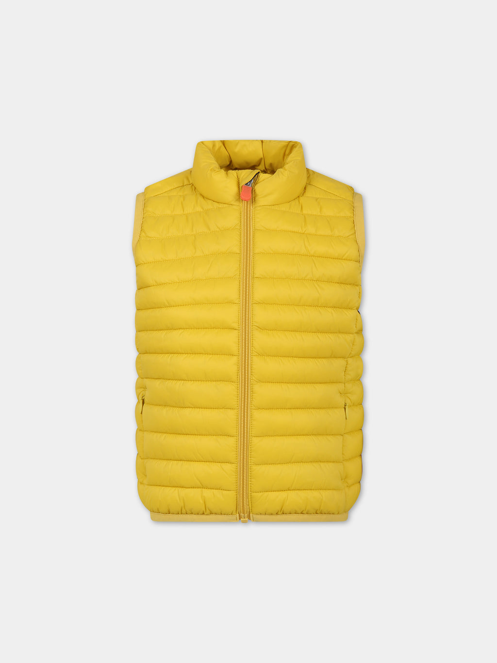 Yellow Dolin vest for girl with iconic logo