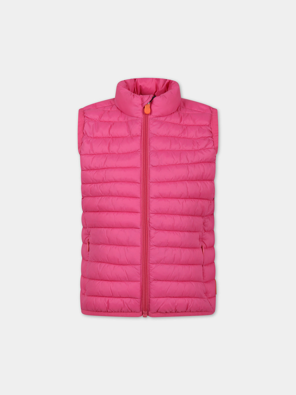 Pink Dolin vest for girl with iconic logo
