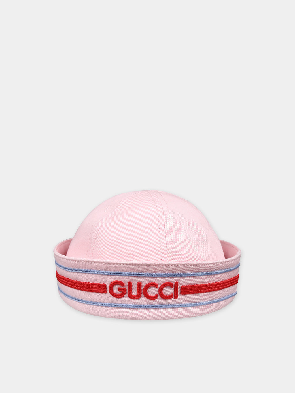 Cloche rosa per bambina con logo Gucci