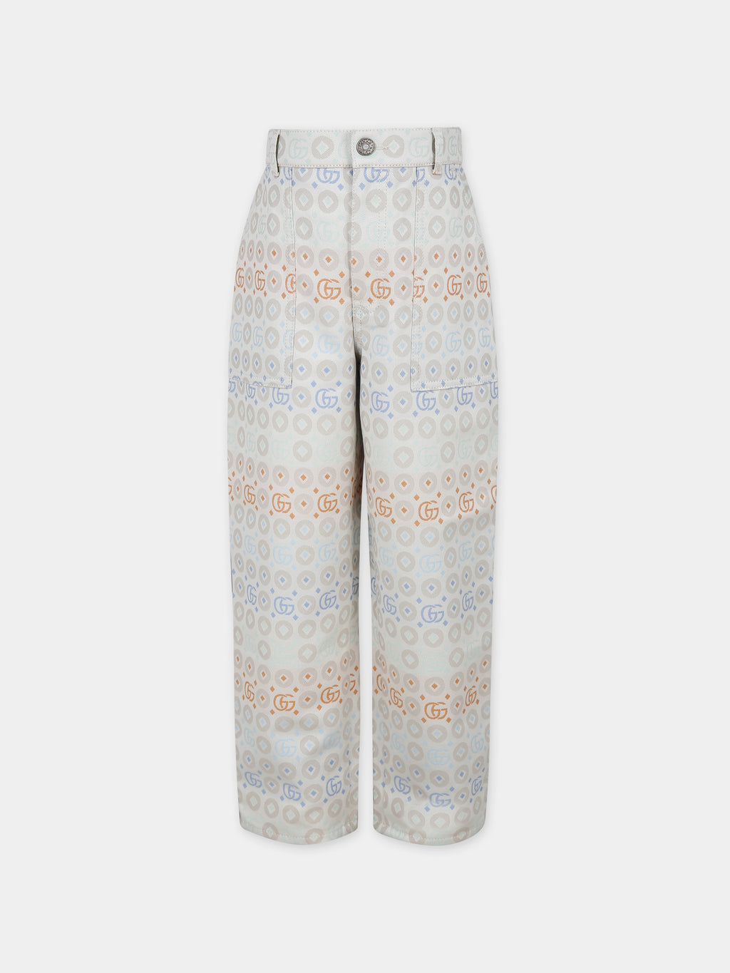 Pantalon ivoire pour enfants avec double G