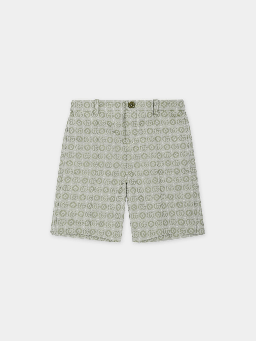 Green shorts for baby boy with double G