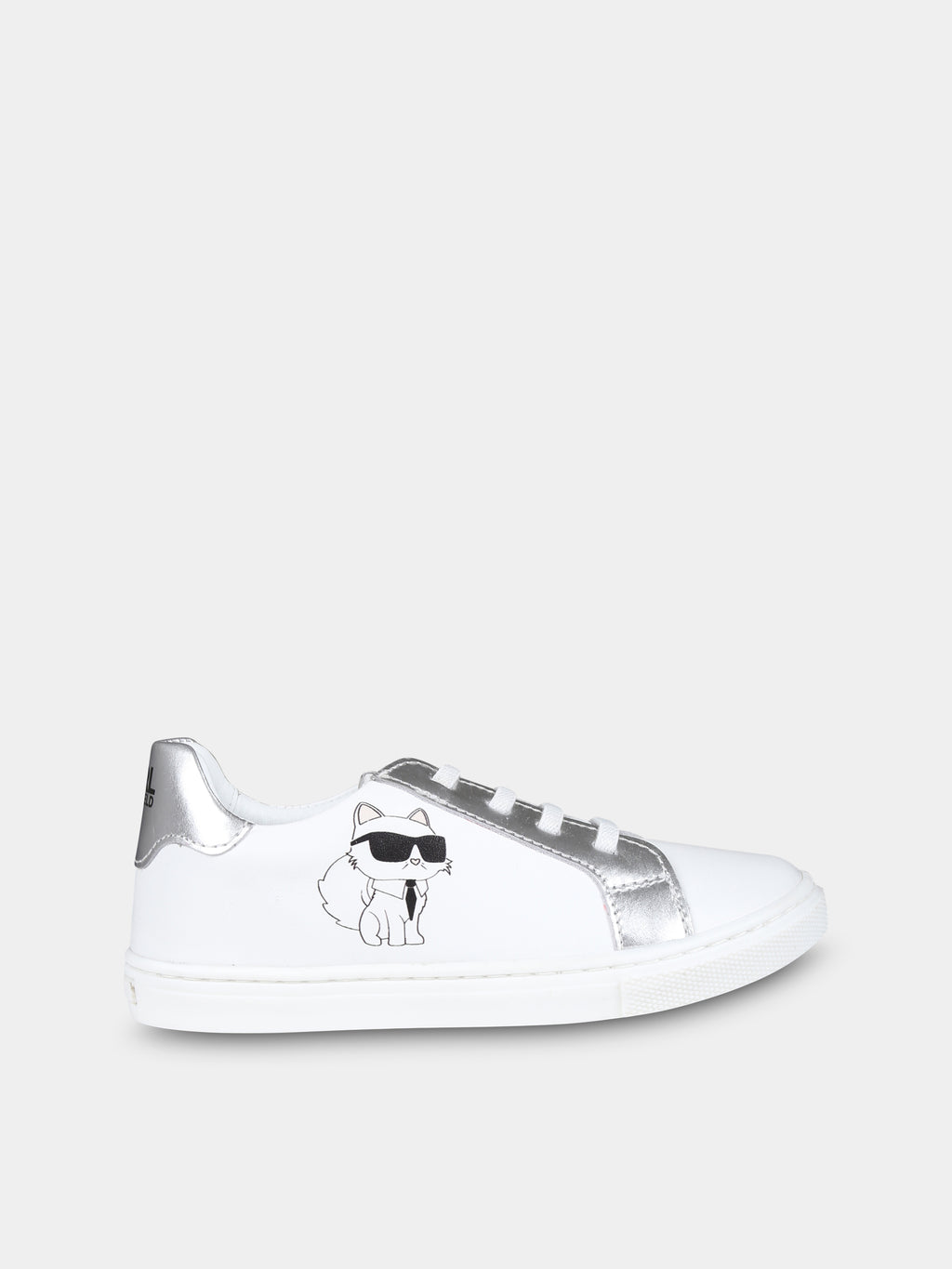 Sneakers bianche per bambina con Choupette