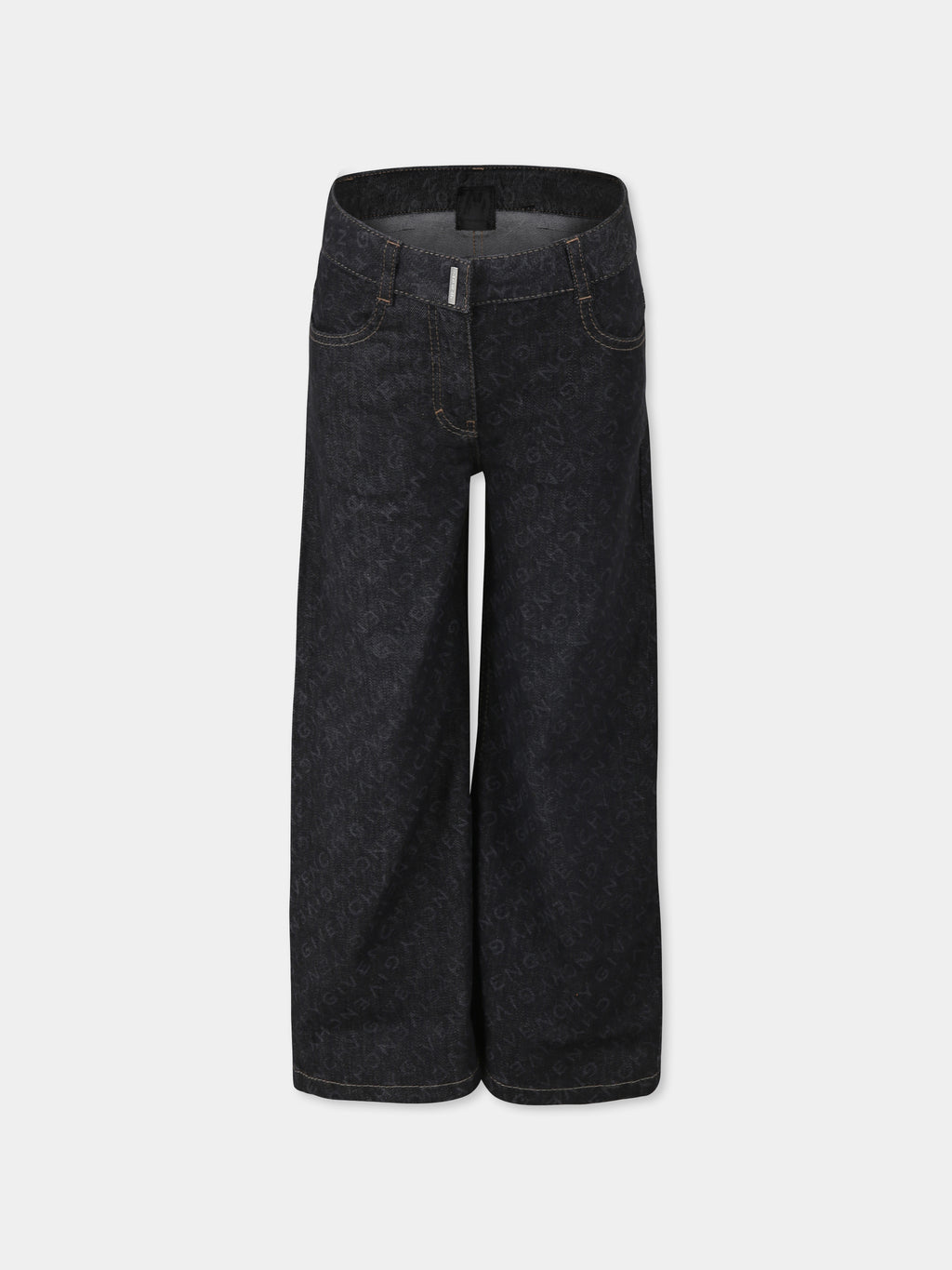 Black jeans for girl with logo