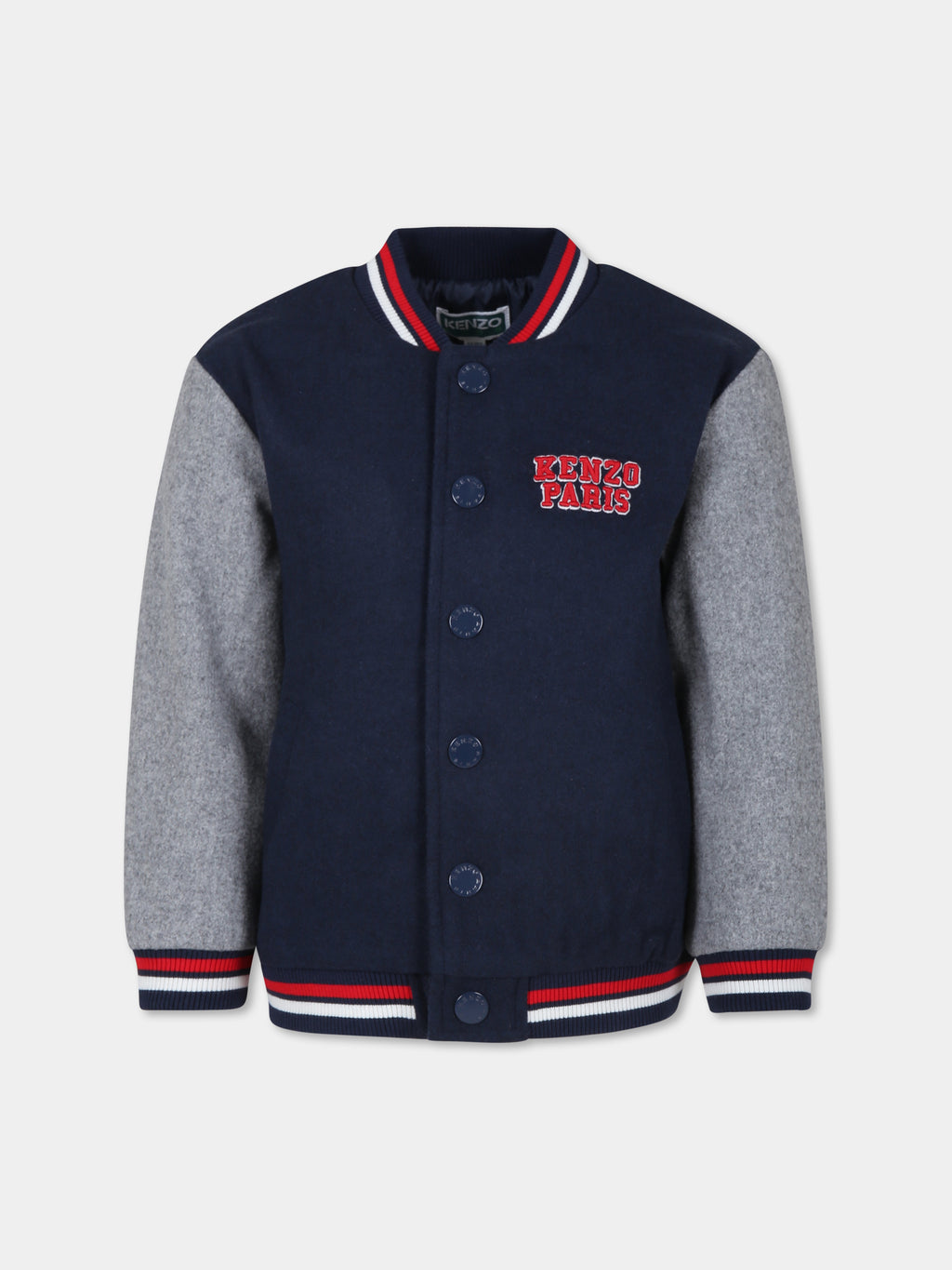 Bomber blu per bambino con logo