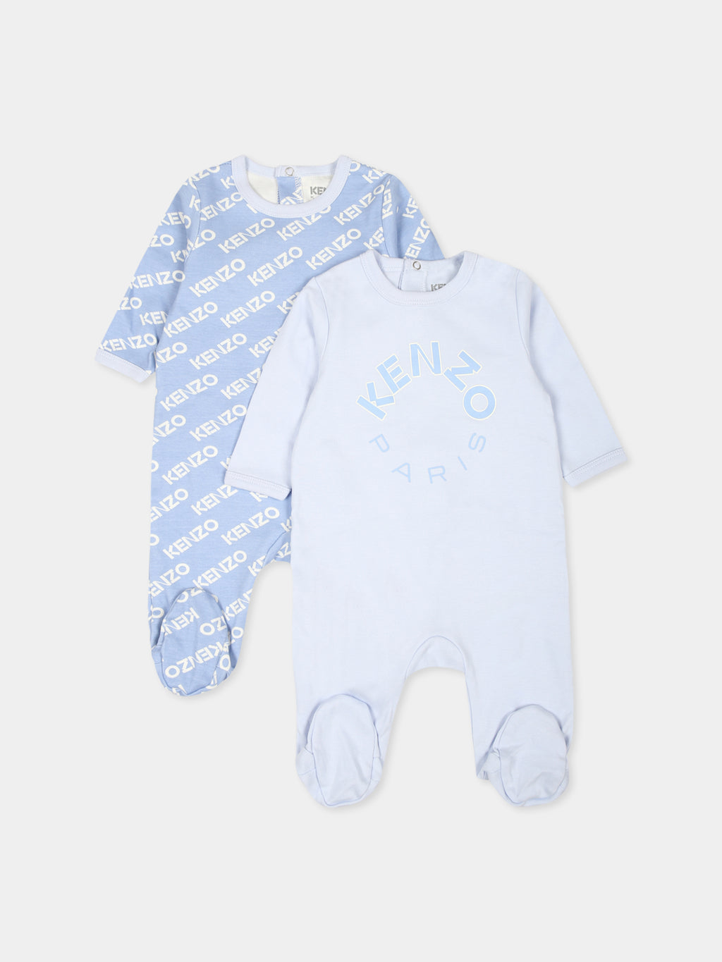 Ensemble combinaison bleu ciel pour bébé garçon avec logo