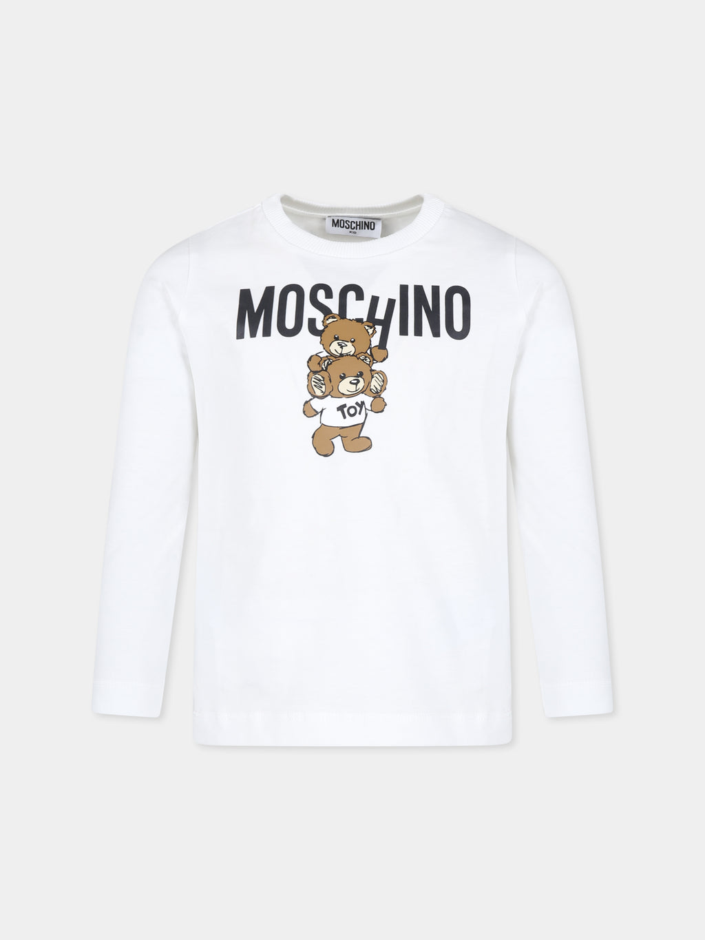 T-shirt avorio per bambini con due Teddy Bears