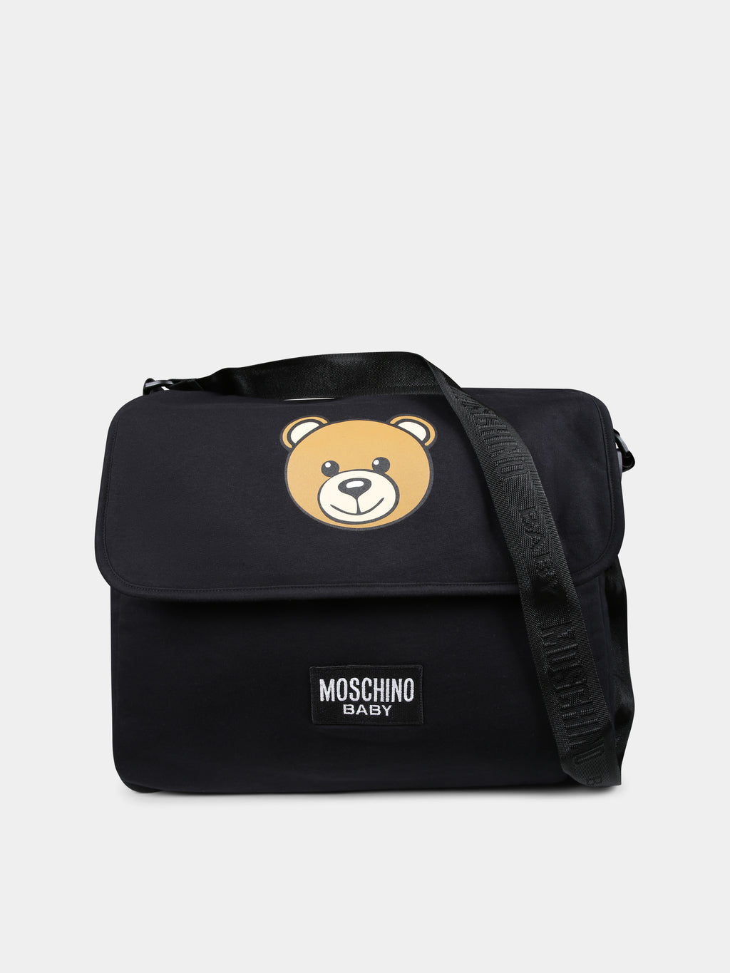 Black changing bag for babykids with Teddy Bear