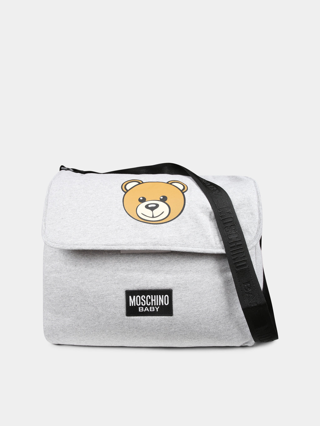 Grey changing bag for babykids with Teddy Bear