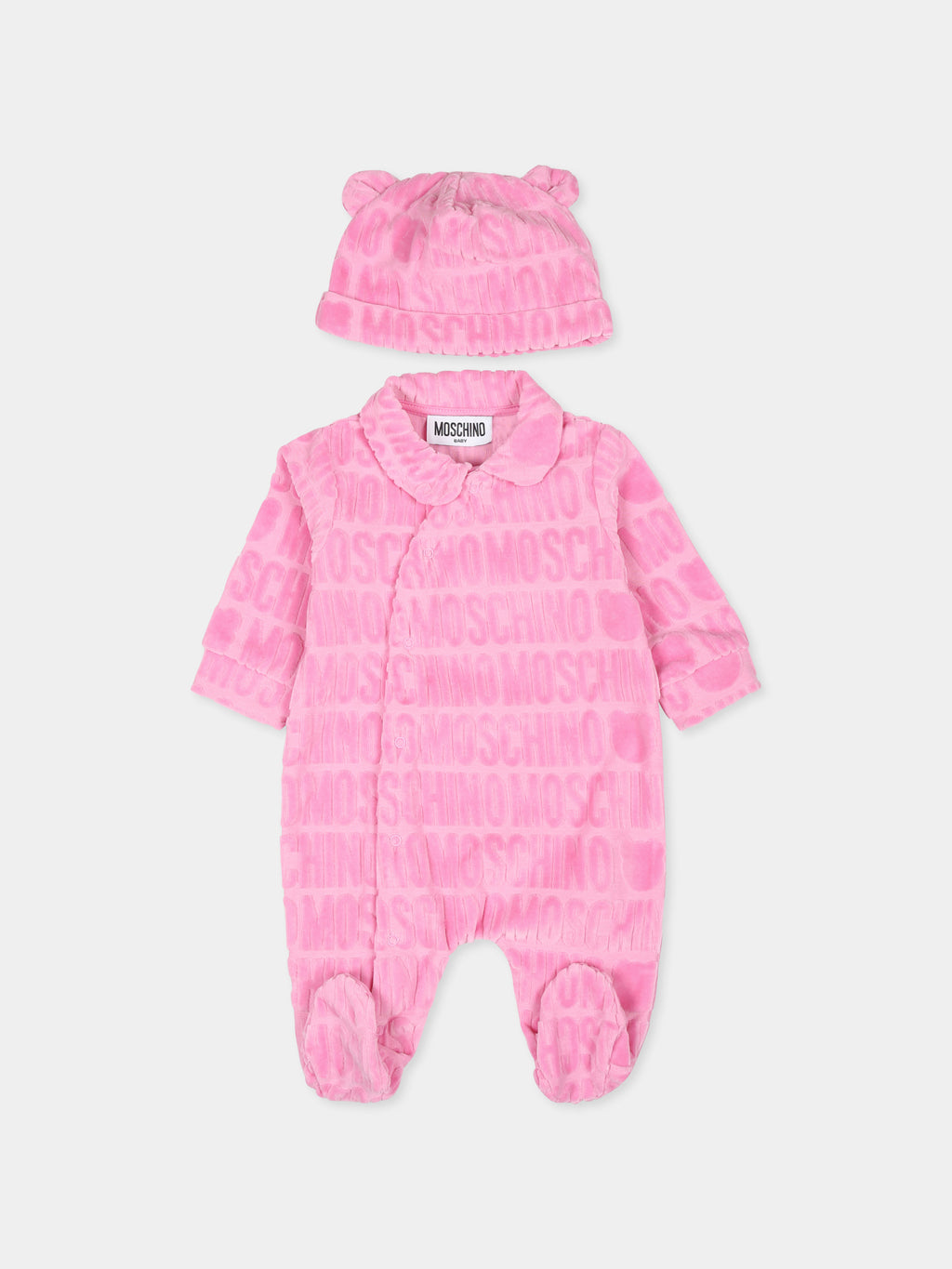 Set tutina rosa per neonata con Teddy Bear