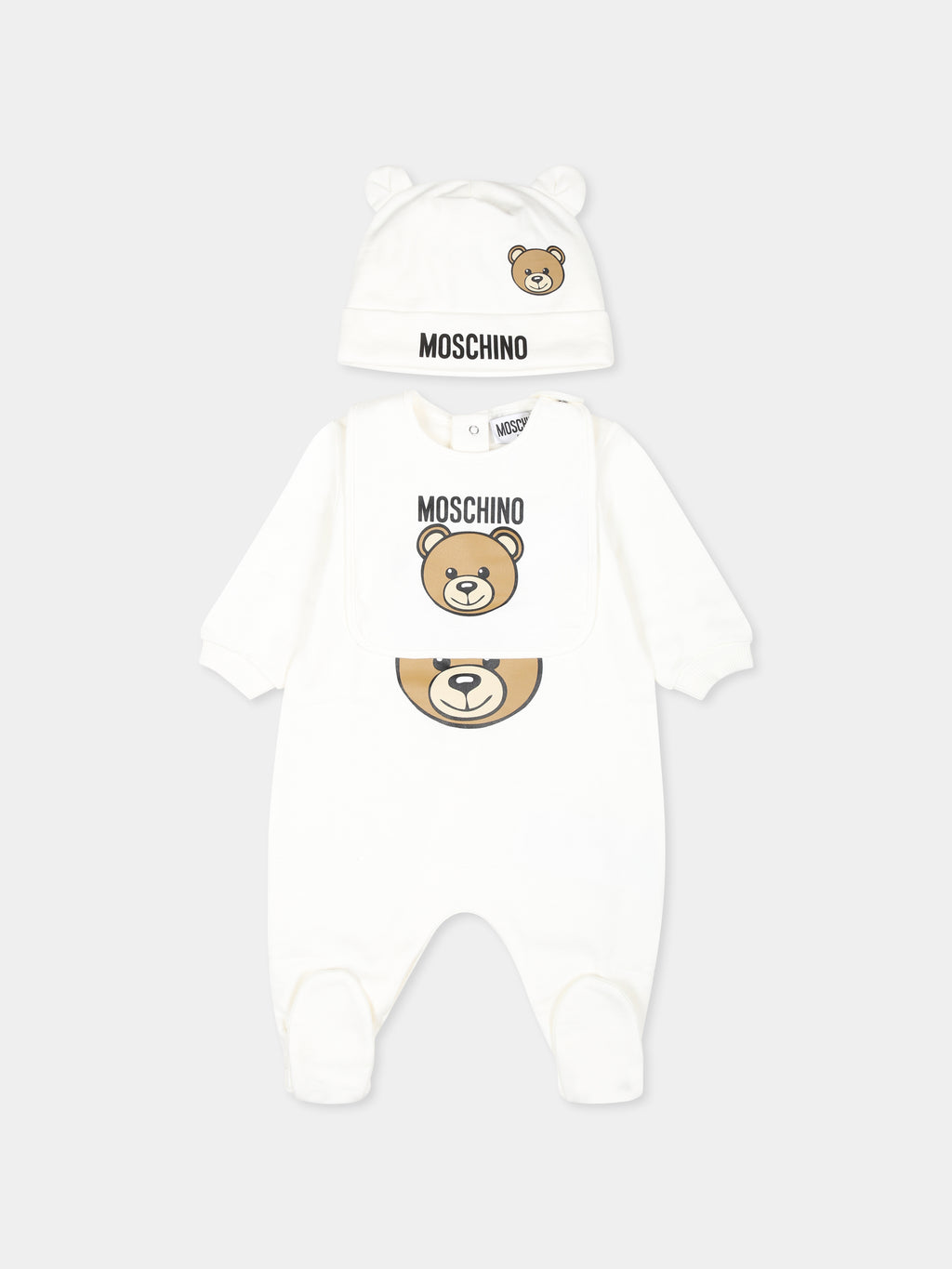 Ivory babygrow set for babykids with Teddy Bear
