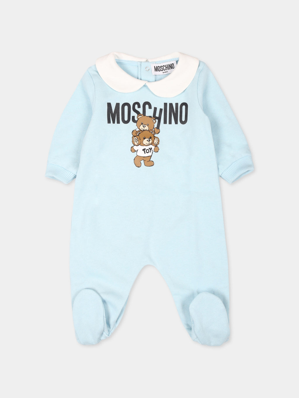 Light blue babygrow for baby boy with two Teddy Bears
