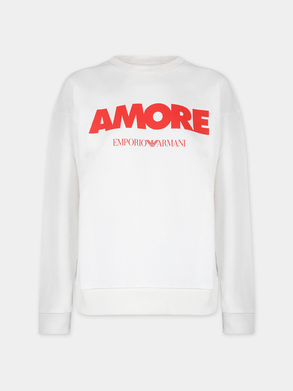 Sweat-shirt ivoire pour femme avec écriture Amore