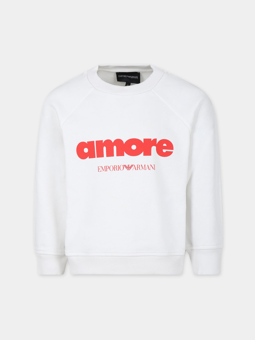 Ivory sweatshirt for kids with Love writing