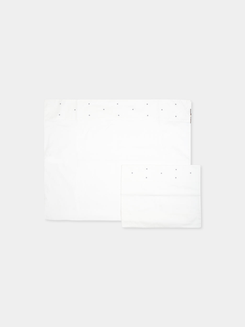 White sheet set for babykids with polka dots