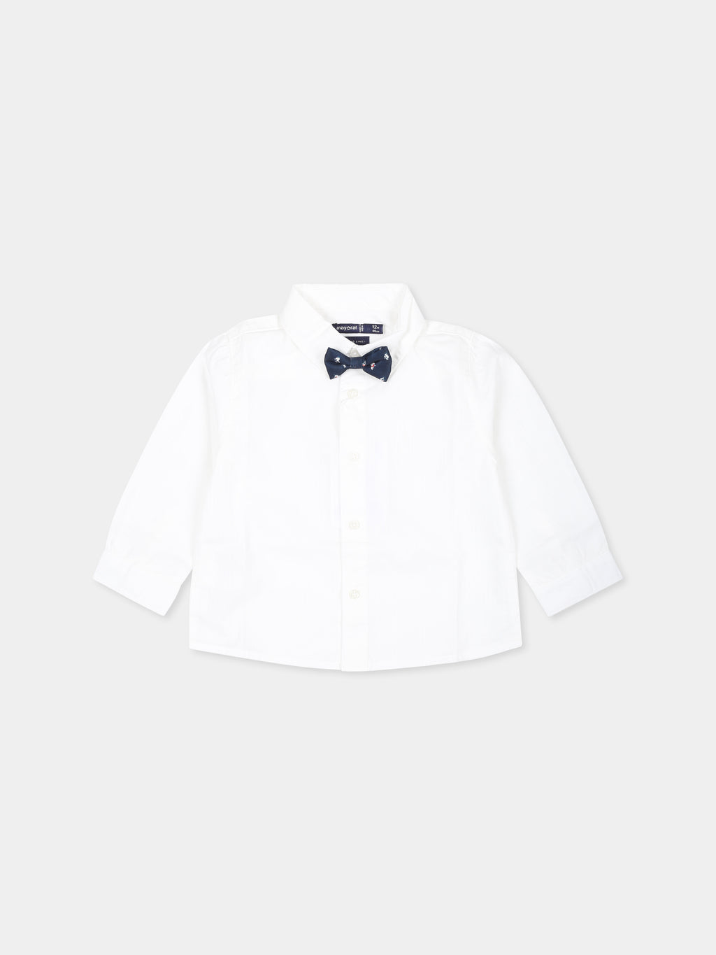 White shirt for baby boy with bow tie