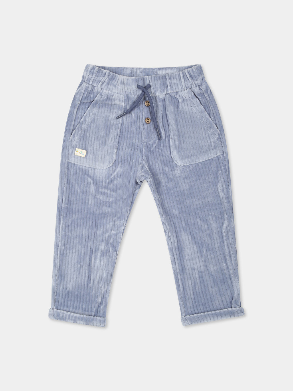 Pantalon bleu pour bébé garçon avec logo