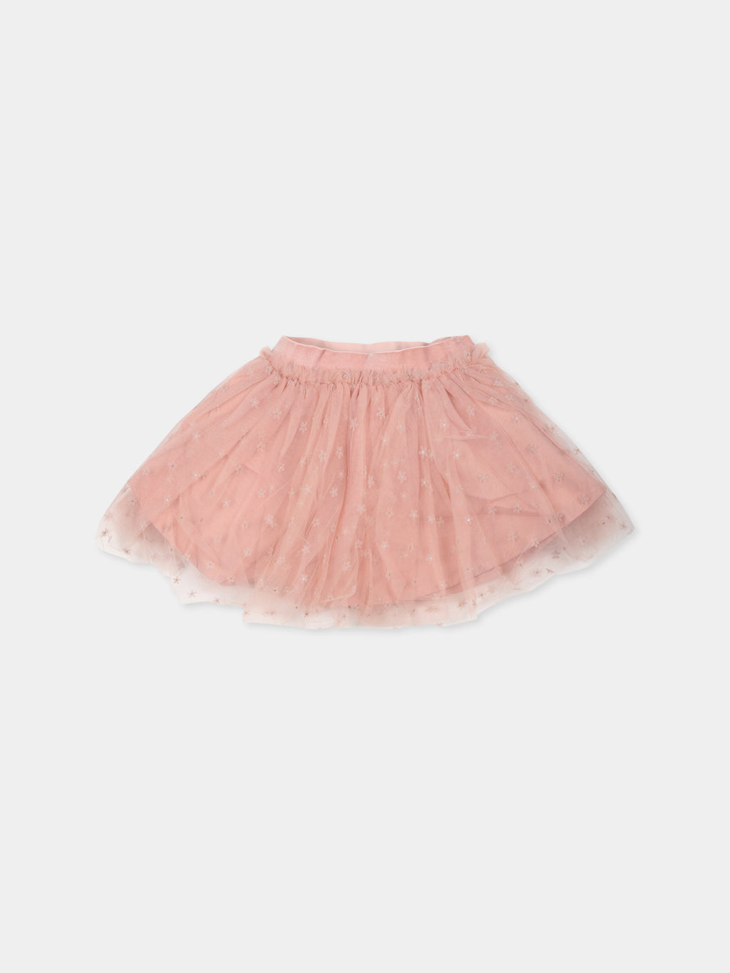 Pink skirt for baby girl with flowers