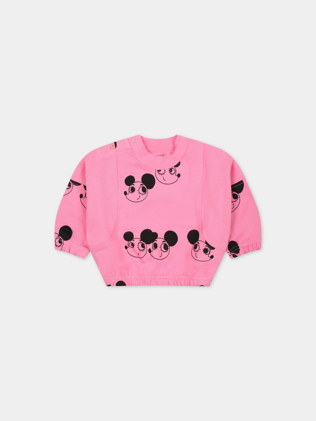 Sweat-shirt rose pour bébé fille avec souris