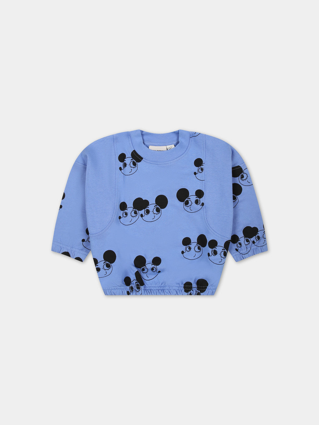 Light blue sweatshirt for baby boy with mice