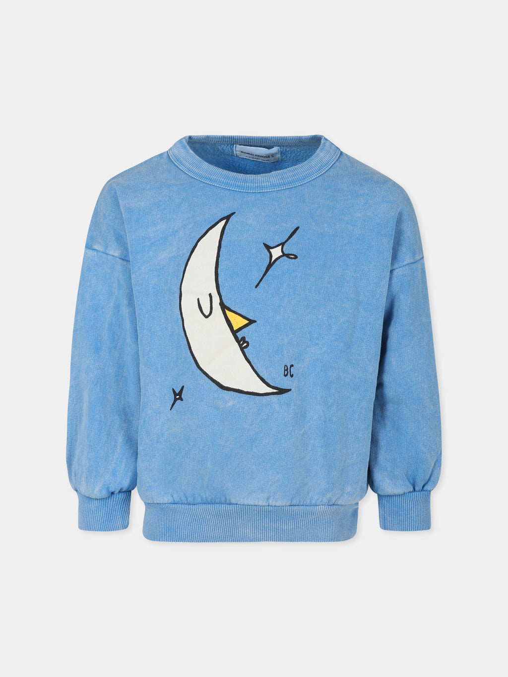 Sweat bleu ciel pour enfants avec lune