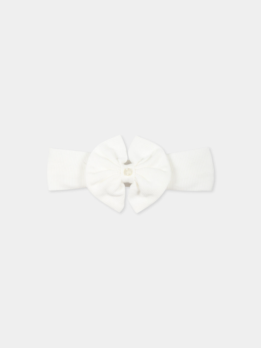 Ivory bandeau for baby girl with bow