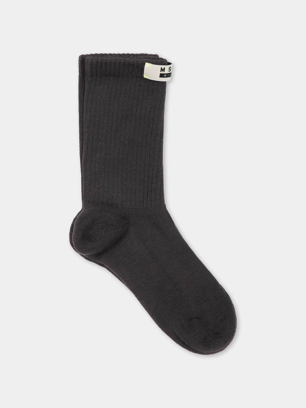 Black socks for kids with logo