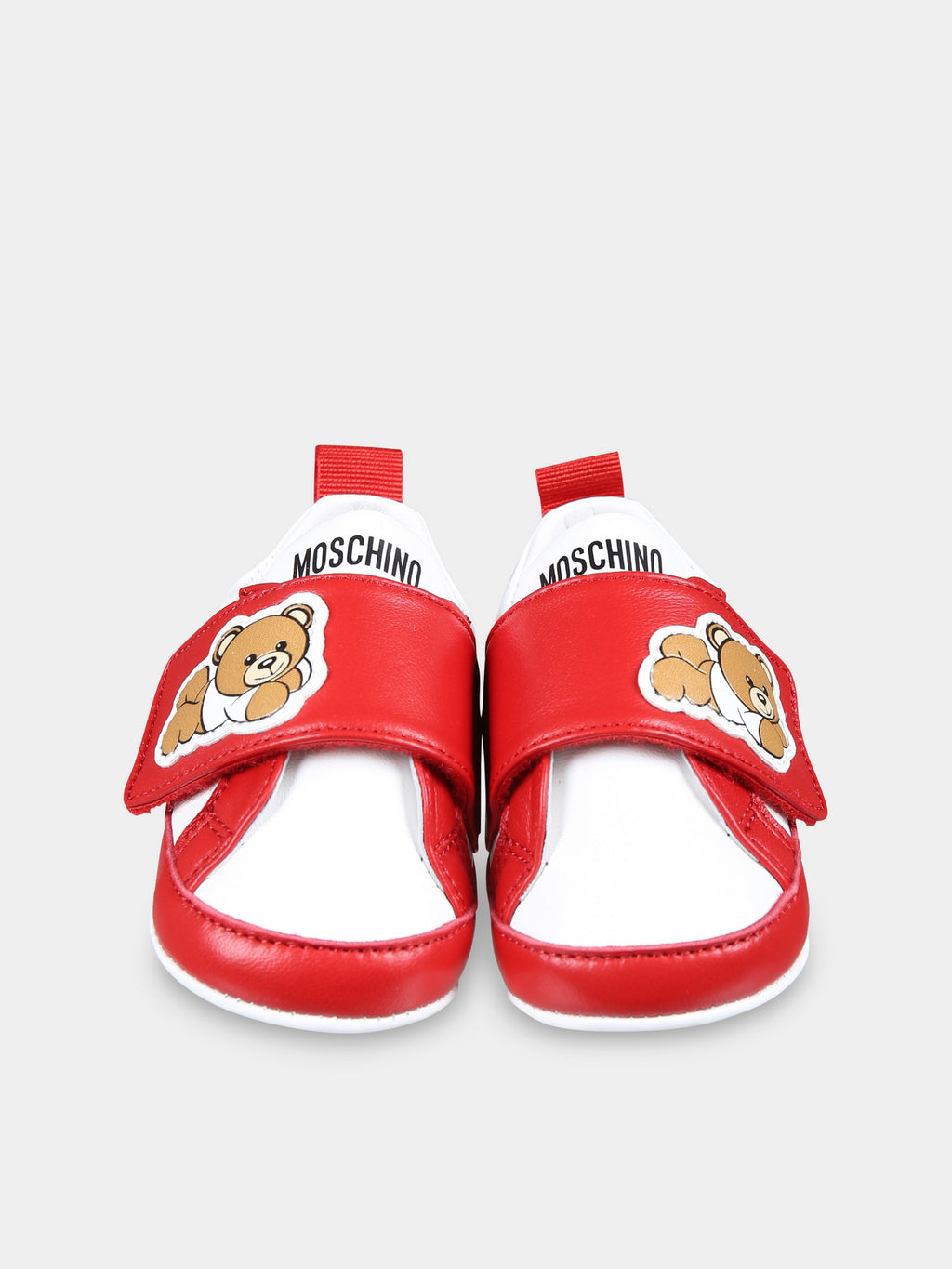 Red sneakers for babykids with Teddy Bear