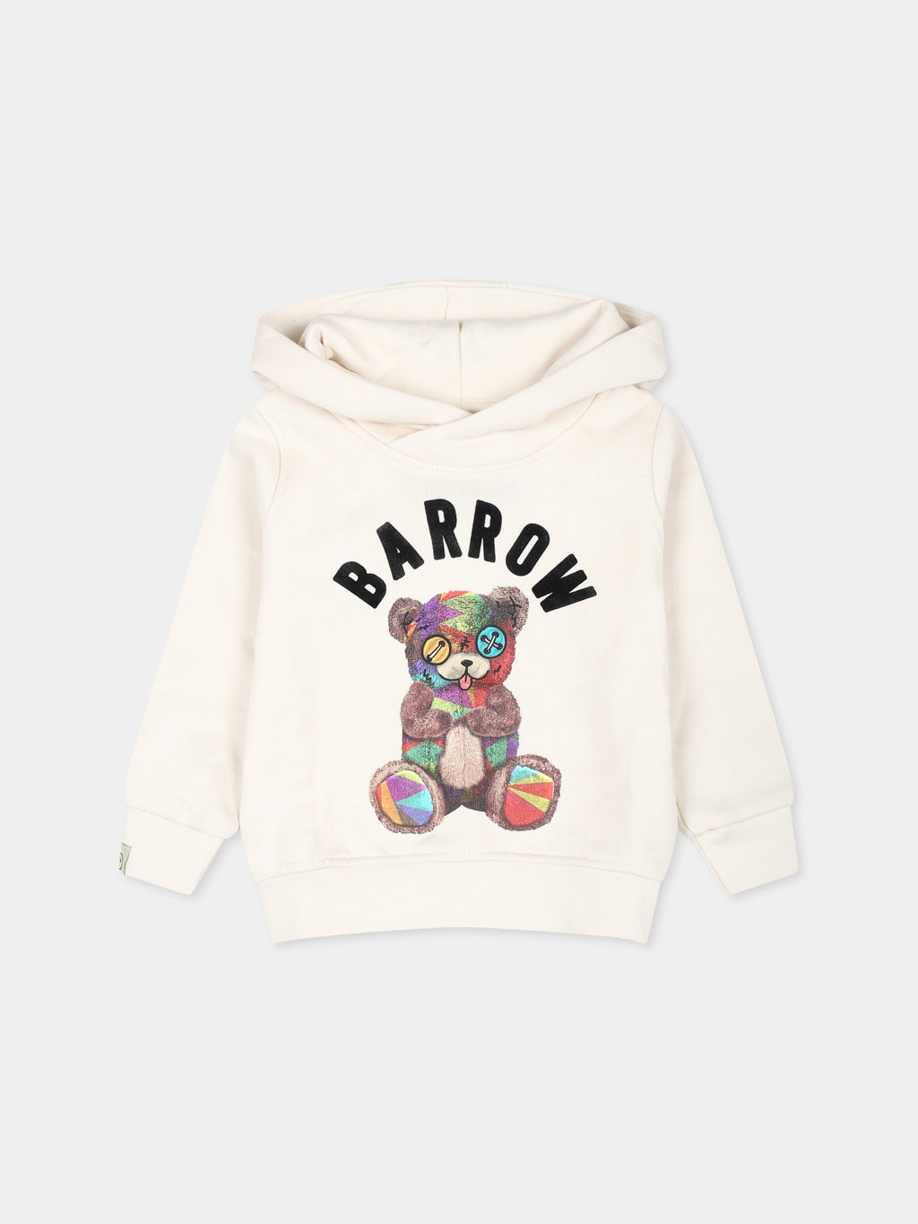 Ivory sweatshirt for babykids with bear print